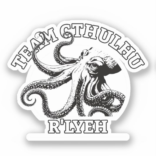 Team Cthulhu R'lyeh Lovecraft Sticker (Voorkant)