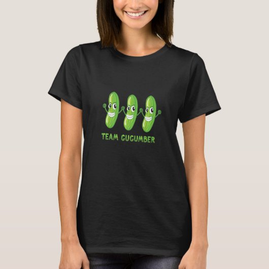 Team Cucumber Vegetarian Vegetable Veggies Vegan T-shirt (Voorkant)