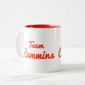 Team Cummins Tweekleurige Koffiemok (Voorkant links)