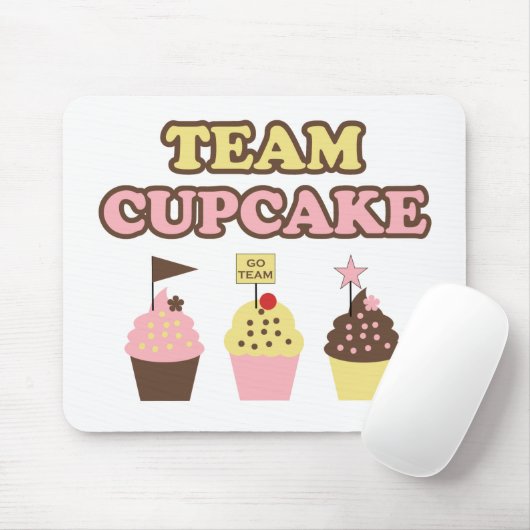 Team Cupcake-Muismat voor cupcake-ventilatoren Muismat (Met muis)