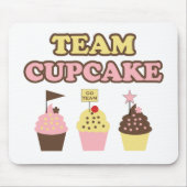 Team Cupcake-Muismat voor cupcake-ventilatoren Muismat (Voorkant)