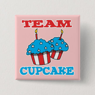 TEAM CUPCAKE VIERKANTE BUTTON 5,1 CM