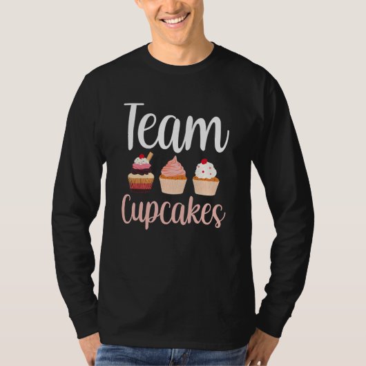 Team Cupcakes Schattig Eet Cupcake T-shirt (Voorkant)