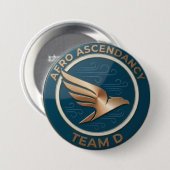 Team D – AF.RO Ascendancy Emblem | Elite Rising Ronde Button 7,6 Cm (Voorkant /achterkant)