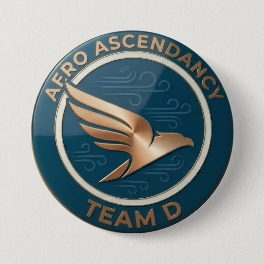 Team D – AF.RO Ascendancy Emblem | Elite Rising Ronde Button 7,6 Cm (Voorkant)