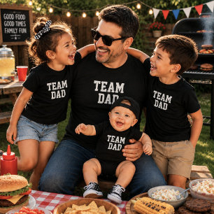 Team Dad bijpassende vadersdag cadeau voor kindere Romper