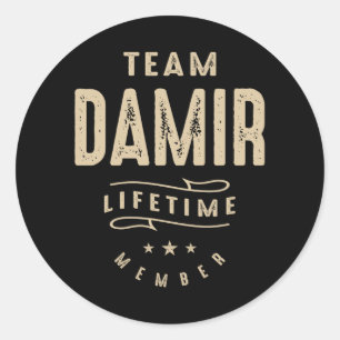Team Damir Lifetime Lid Ronde Sticker