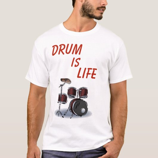Team Daniel "Drum is Life" Mannen T-Shirt (Voorkant)