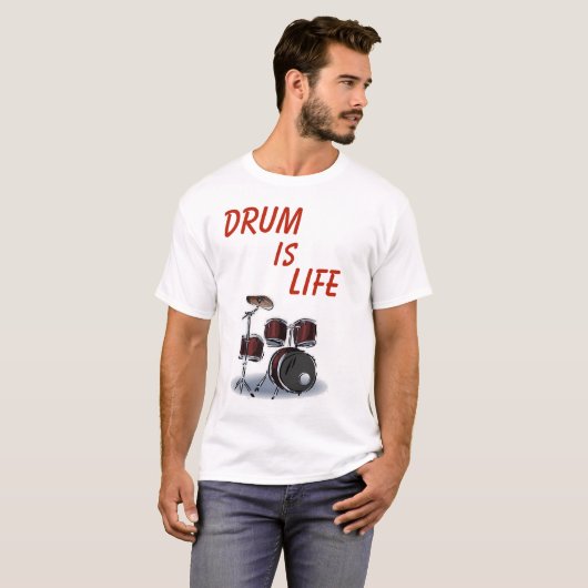 Team Daniel "Drum is Life" Mannen T-Shirt (Voorkant volledig)