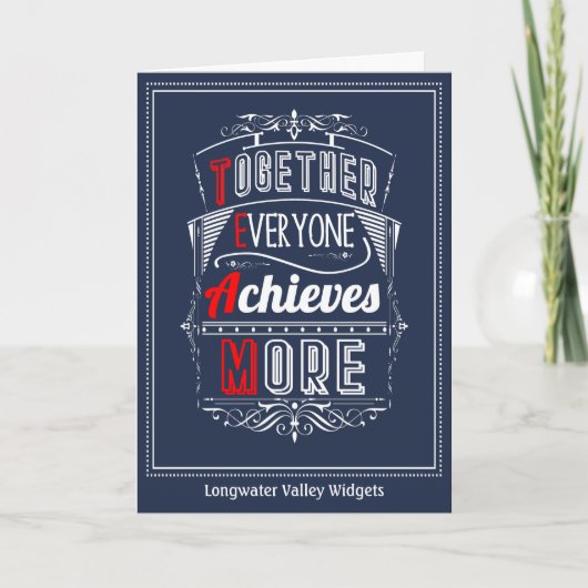 Team Dank u samen elke bereikt meer Kaart (Voorkant)