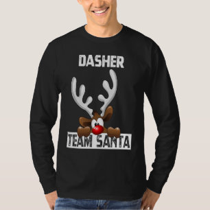 Team Dasher Santa Reindeer Perfect met Kerstmis Co T-shirt