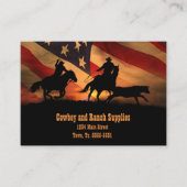 Team dat Cowboy Services of de Leveringen van de R Visitekaartje (Voorkant)