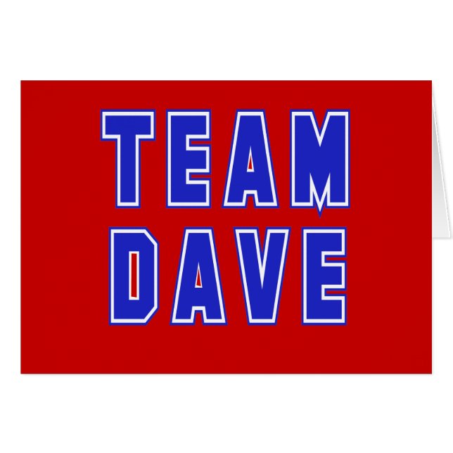 Team Dave T shirten en Producten (Voorkant Horizontaal)