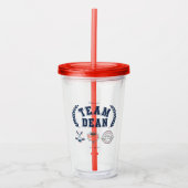 Team Dean Gilmore Girls Design Acryl Drinkbeker (Voorkant)
