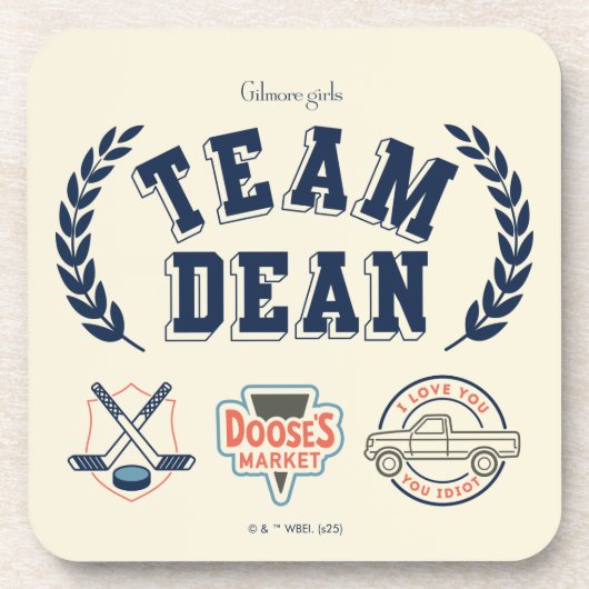 Team Dean Gilmore Girls Design Bier Onderzetter (Voorkant)