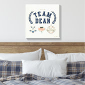Team Dean Gilmore Girls Design Canvas Afdruk (Insitu (Slaapkamer))