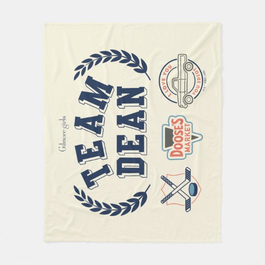 Team Dean Gilmore Girls Design Fleece Deken (Voorkant)