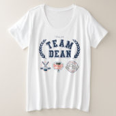 Team Dean Gilmore Girls Design Grote Maat T-shirt (Design voorkant)