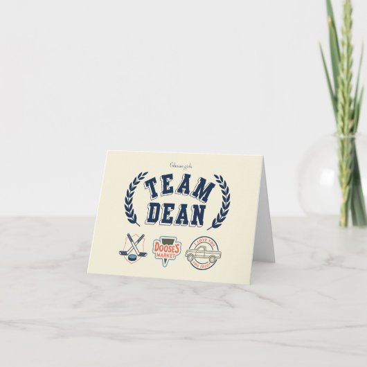 Team Dean Gilmore Girls Design Notitiekaartje (Voorkant)