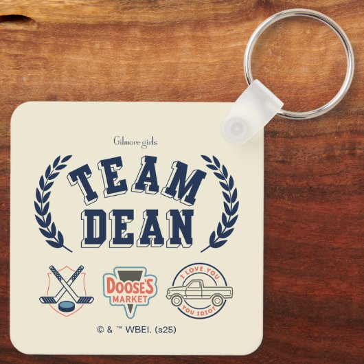Team Dean Gilmore Girls Design Sleutelhanger (Achterkant)