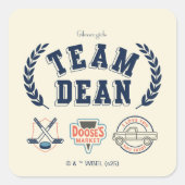 Team Dean Gilmore Girls Design Vierkante Sticker (Voorkant)