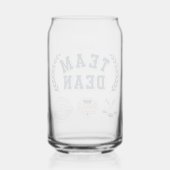 Team Dean Gilmore Girls-ontwerp Blikvorm Glas (Achterkant)