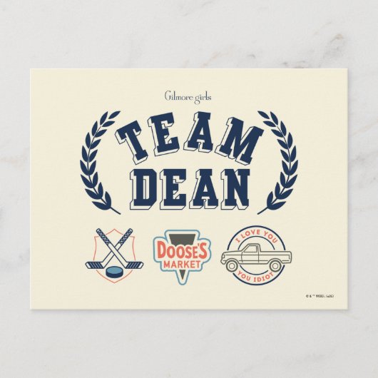 Team Dean Gilmore Girls-ontwerp Briefkaart (Voorkant)