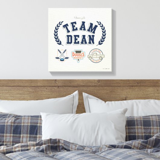 Team Dean Gilmore Girls-ontwerp Canvas Afdruk (Insitu (Slaapkamer))