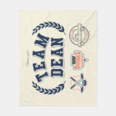 Team Dean Gilmore Girls-ontwerp Fleece Deken (Voorkant)