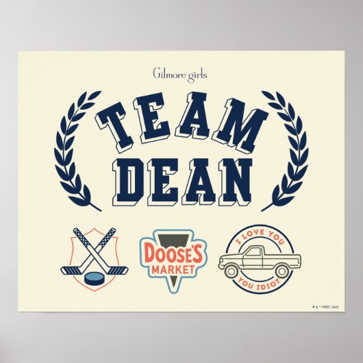 Team Dean Gilmore Girls-ontwerp Poster (Voorkant)