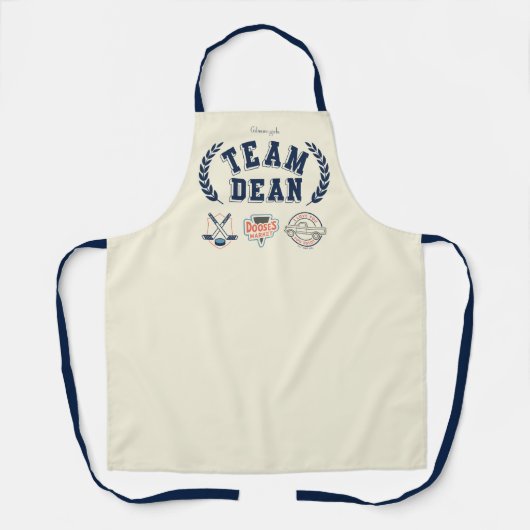 Team Dean Gilmore Girls-ontwerp Schort (Voorkant)