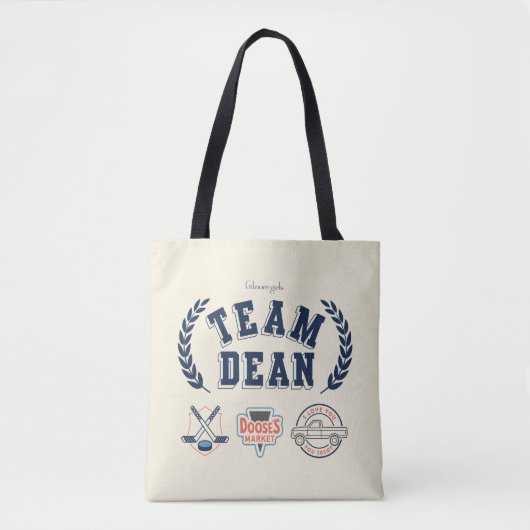 Team Dean Gilmore Girls-ontwerp Tote Bag (Voorkant)