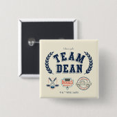 Team Dean Gilmore Girls-ontwerp Vierkante Button 5,1 Cm (Voorkant /achterkant)