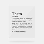 Team Definition – The Power of Collaboration  Acryl Bord (Voorkant)