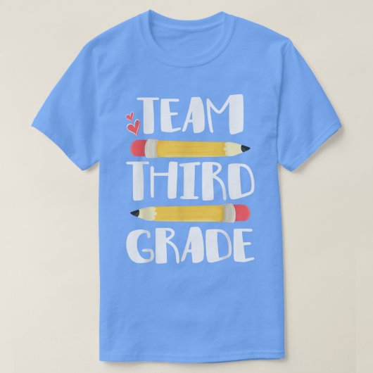 Team derde graad grappigheids 3de terug naar schoo t-shirt (Design voorkant)