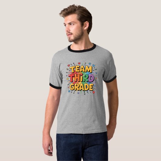 Team derde graad t-shirt (Voorkant volledig)