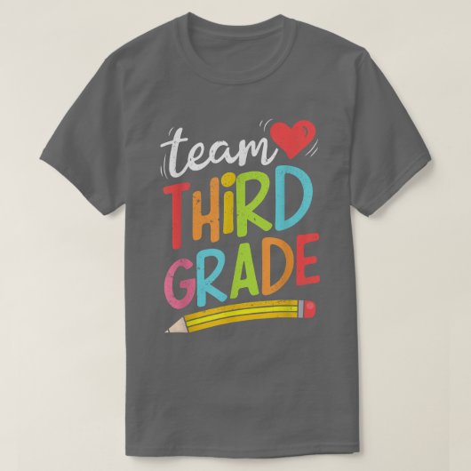 Team derde graad terug naar school 3e graad leraar t-shirt (Design voorkant)