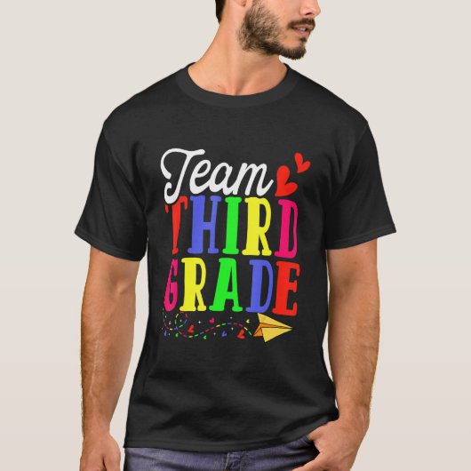 Team derde graad terug naar school eerste schoolda t-shirt (Voorkant)