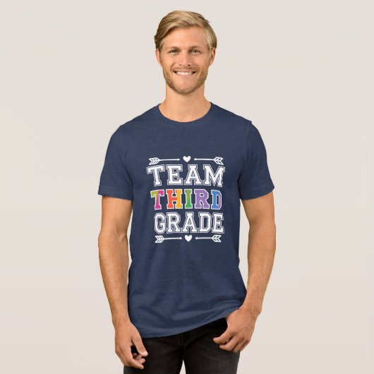 Team derde graad Tri-Blend shirt (Voorkant volledig)