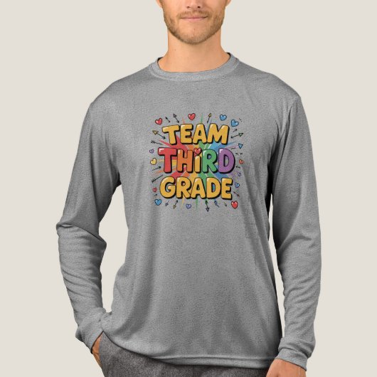 Team derde graad Tri-Blend shirt (Voorkant volledig)
