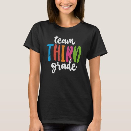 Team derde klas 3e klas leraar student Distres T-shirt (Voorkant)