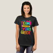 Team derde klas potlood terug naar school leraar t-shirt (Voorkant volledig)