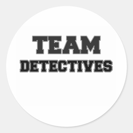 Team Detectives Ronde Sticker (Voorkant)