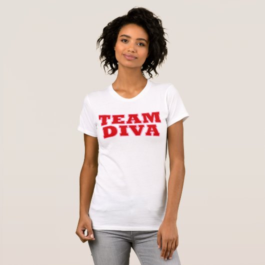 "TEAM DIVA" / exclusieve Sorority! T-shirt (Voorkant volledig)
