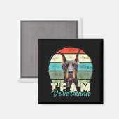 Team Dobermann Hondenuitrusting Retro Vintage Dobe Magneet (Voorkant / Achterkant)