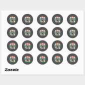 Team Dobermann Hondenuitrusting Retro Vintage Dobe Ronde Sticker (Vel)