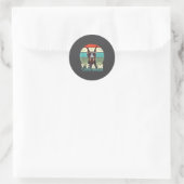 Team Dobermann Hondenuitrusting Retro Vintage Dobe Ronde Sticker (Tas)