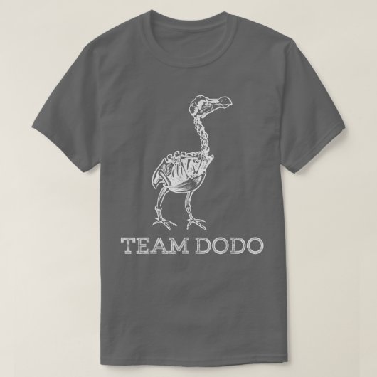 Team Dodo Fossil Skeleton Bird Paleontology T-shirt (Design voorkant)