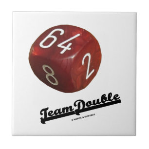 Team Double (Backgammon Doubling Cube) Tegeltje