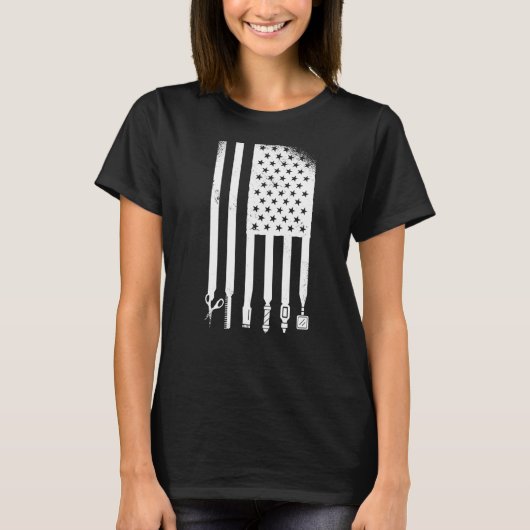  team Draag Amerikaanse schaar Amerikaanse vlaggen T-shirt (Voorkant)